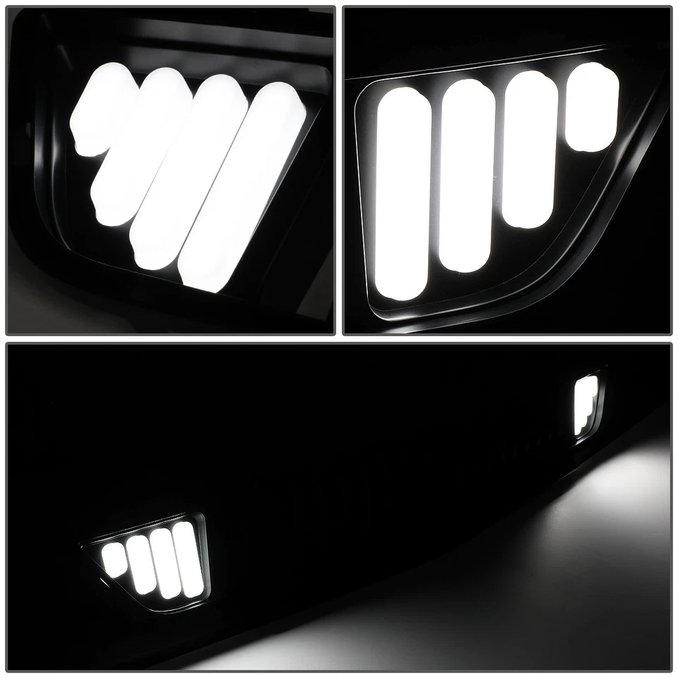 VERTICAL FENCE 风格 LED DRL 球杆前置降低格栅适用于 2015 - 2017 福特 MUSTANG — 第 3/4 张图片