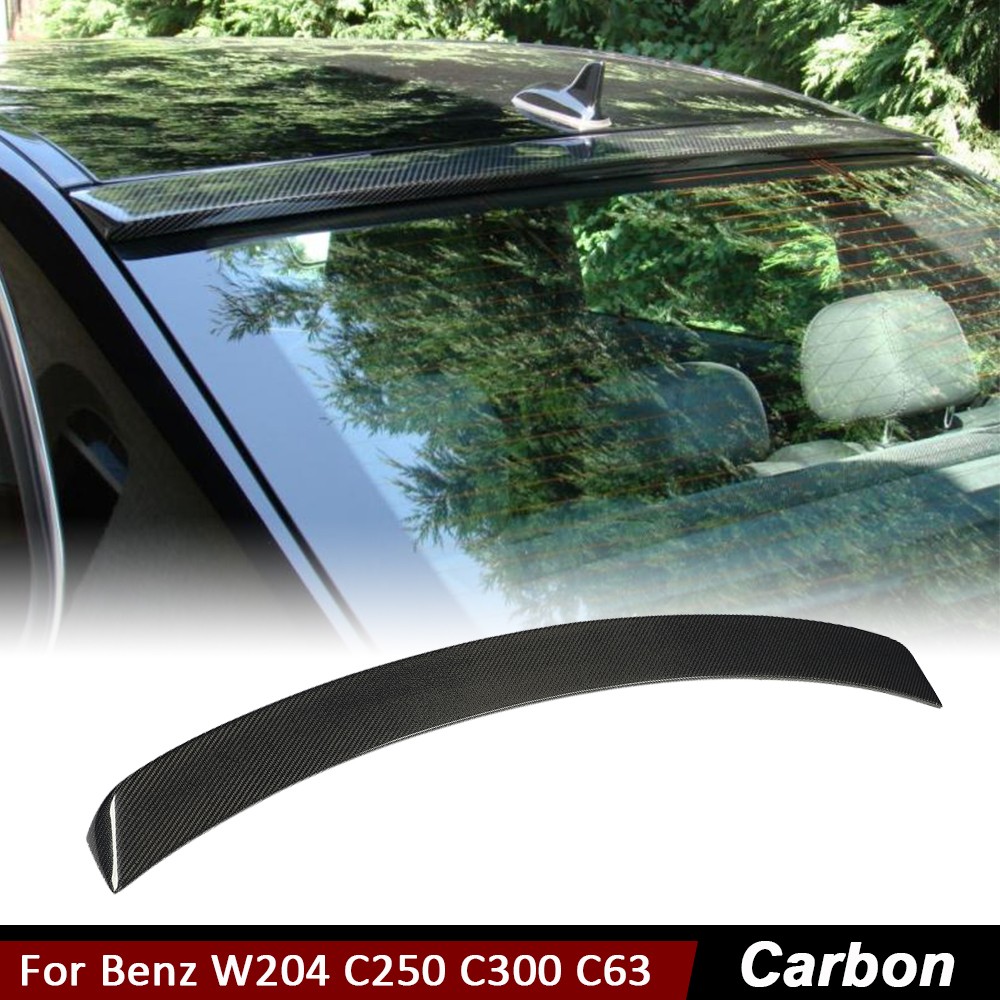 For Mercedes W204 C250 C300 C63 2008-2013 Real Carbon Rear Roof Spoiler Top Wing