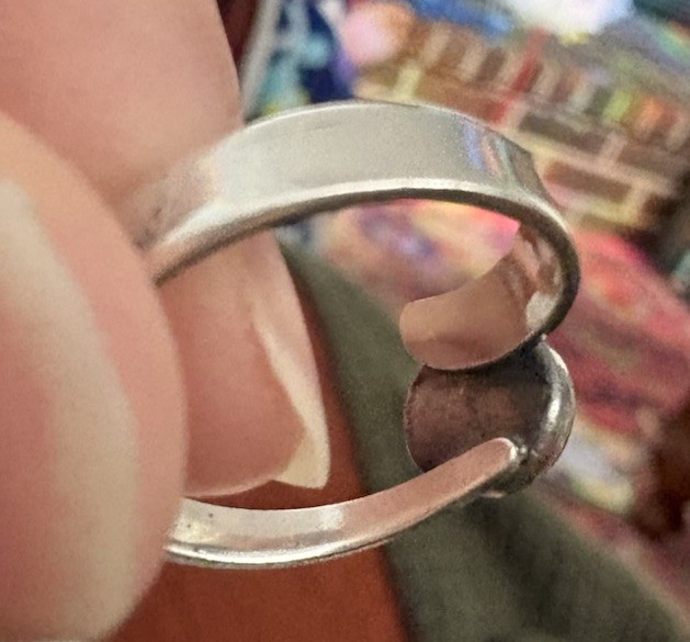 Sterling Silver Adjustable Ring With A Malachite … - image 6