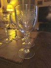 6 Verres à Vin Blanc Cristal d'Arques Gravé en relief 12,5 cl