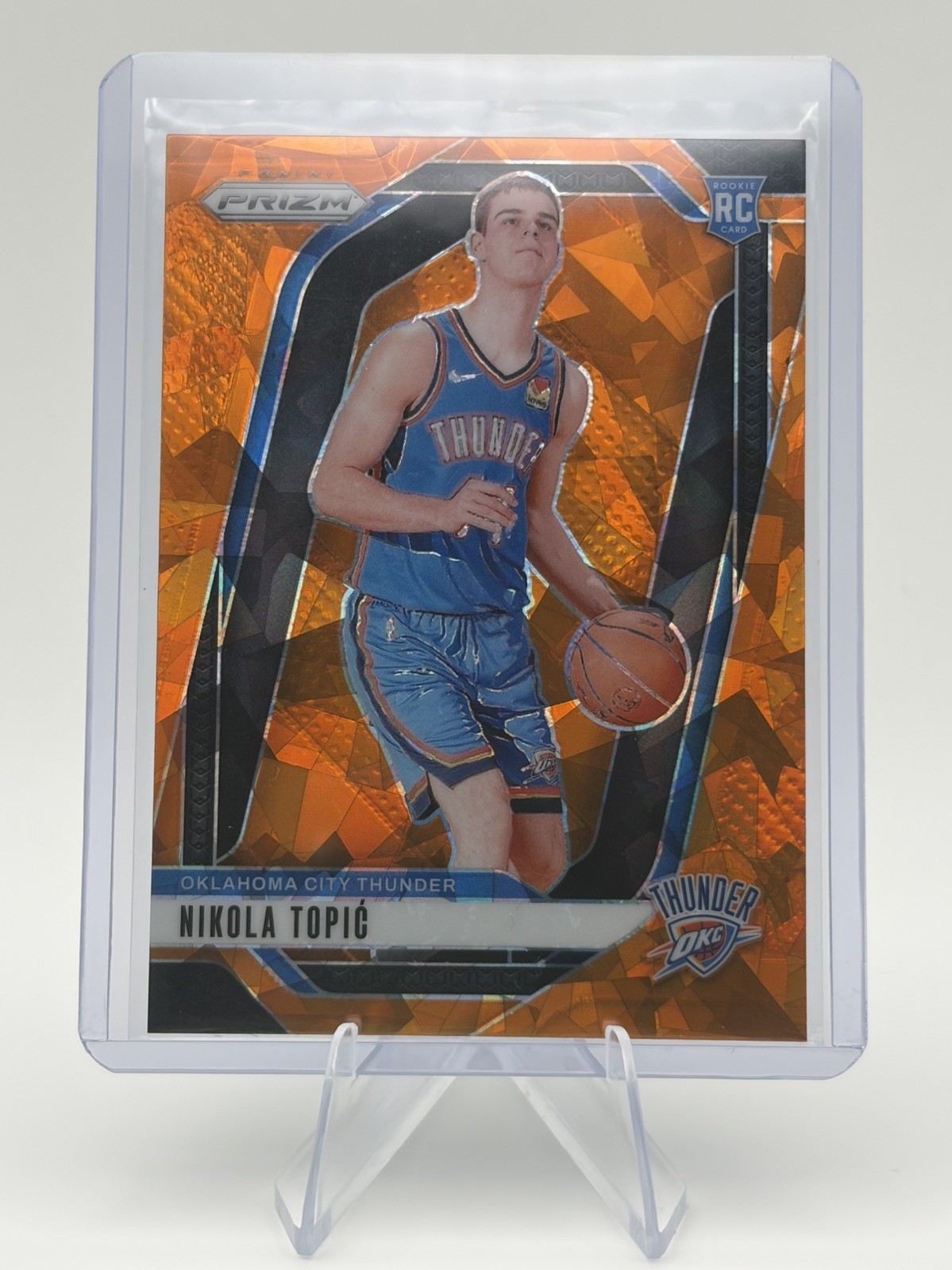 2024-25 Panini Prizm Nikola Topic RC #230 Orange Ice Prizm OKC Thunder