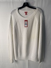 NWT Izod Men's White Sweater, Sz. XL