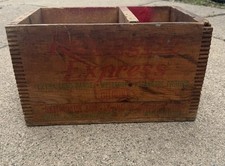 Remington Express Small Arms Ammo Dovetail Wood Crate Box Made In USA