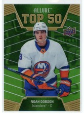 2019-20 UD Allure Noah Dobson T50-29 Top 50 Green /50 RC