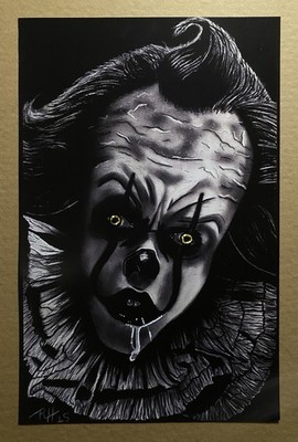 Welcome To Derry Pennywise Drawing Art Print 11x17 Signed By Me The Artist