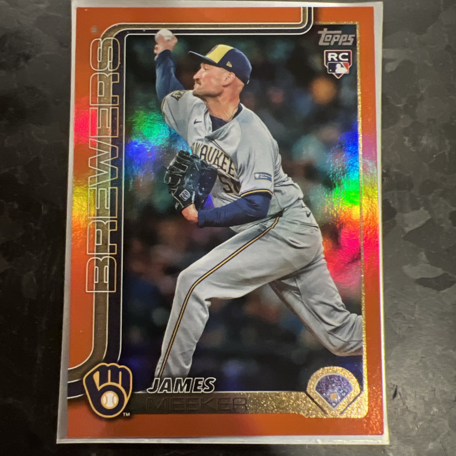 2025 Topps Update Series - James Meeker Orange Rainbow Foil /25 (RC)