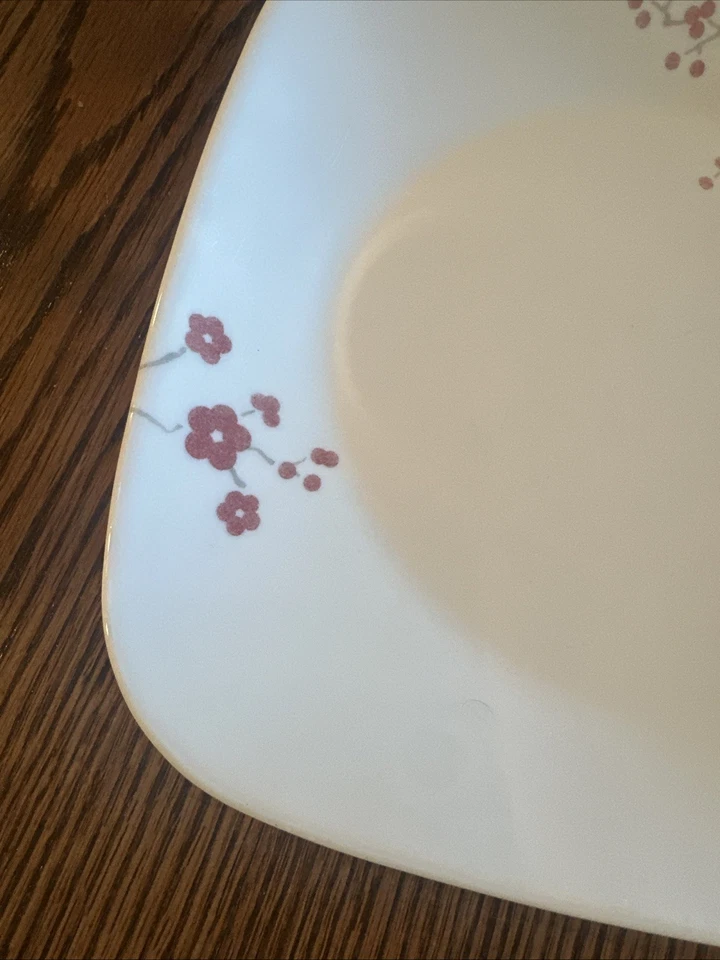 CORELLE Hanami Garden Square Red Cherry Blossom Replacement Plate - Image 2 of 4