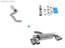 Sport Exhaust System VW Golf 7 Gti Clubsport S Per 2x115x85mm Bevelled