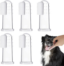 5 Pieces Dog Tooth Brushing Kit Finger Toothbrush for Dogs Cat Puppy Toothbru...