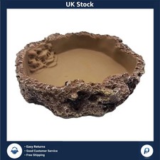 Large 19cm Reptile Feeding Water Dish for Snake Tortoise Lizard Vivarium
