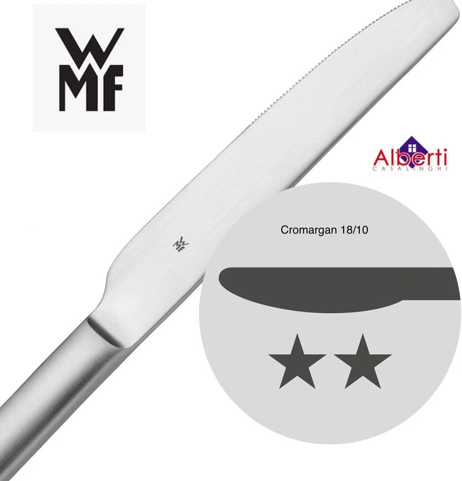 WMF SET POSATE 30 PZ , SITELLO GOOD MARTELLATO INOX LUCIDO PROMO ( STUPENDO ) - Immagine 3 di 4