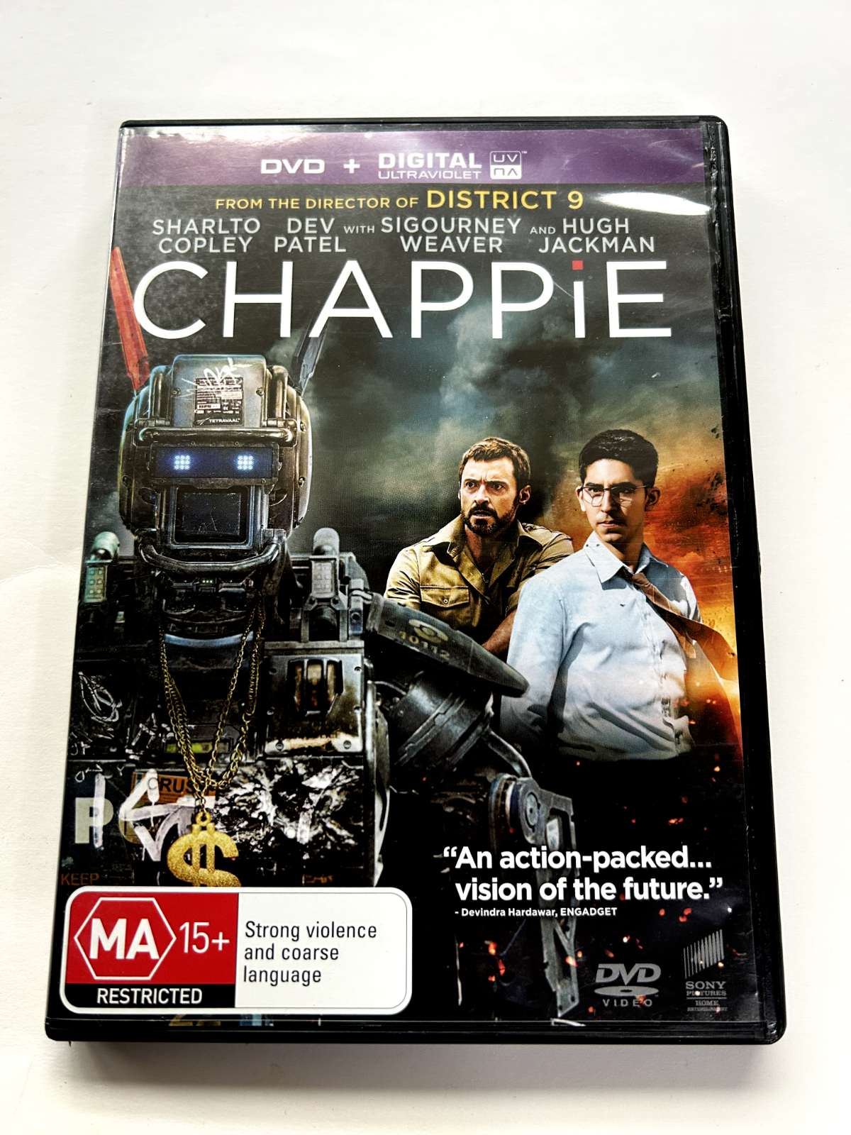 Chappie DVD 2015 Movie  Hugh Jackman / Sigourney Weaver..