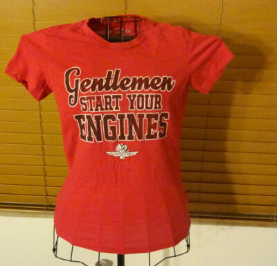 Indianapolis Motor Speedway Gentlemen Start Your Engines Juniors Shirt Large Red Ebay