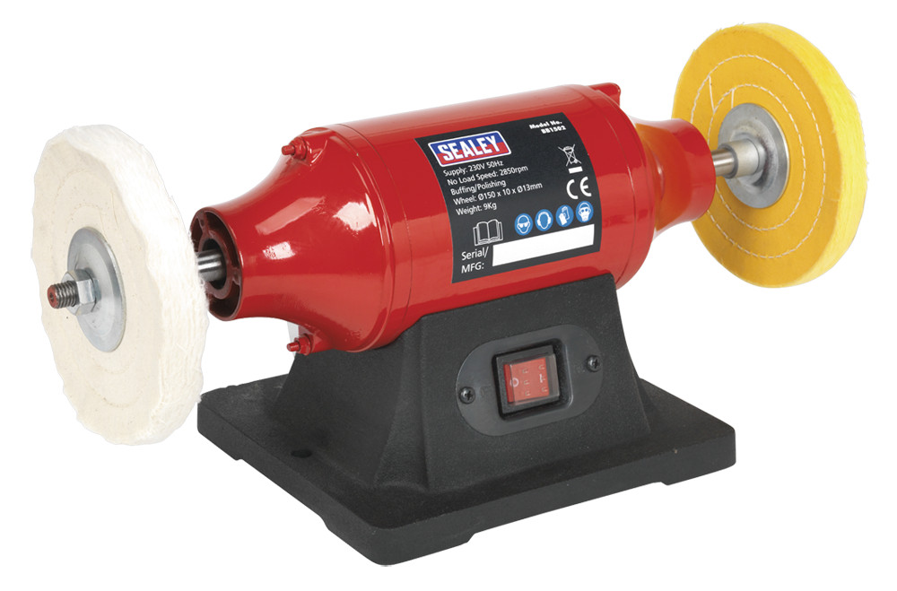 Sealey BB1502 Bench Mounting Buffer/Polisher 150mm 370W/230V