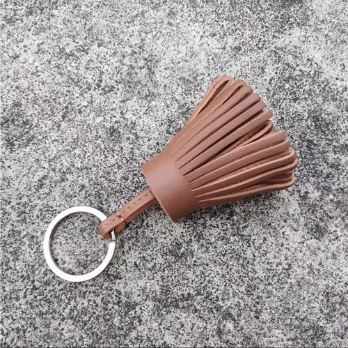 Real Leather Tassel Fringe Keychain Key Chain Women Bag Charm Backpack Pendant - Picture 19 of 25