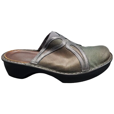 Naot Moidova Iridescent Clogs Shoes Womens US8 EU39 Brown Green Comfort Slip-On