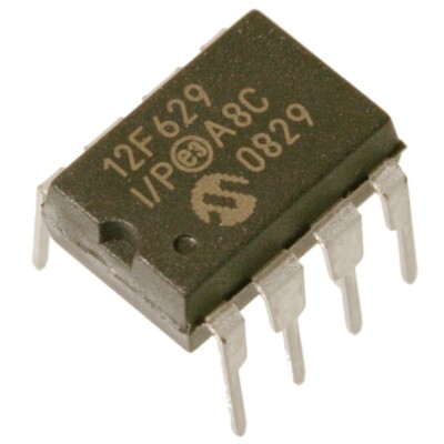 PIC12F629-I/P Mikrocontroller 1Kx14 Flash 6I/O 20MHz DIP8 von Microchip