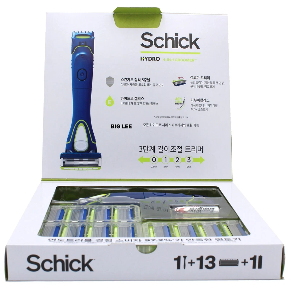 Schick Hydro 5 4-IN-1 Groomer Battery Power 1 Razor Handle + 17 Cartridges - Image 4 of 4