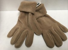 UNBRANDED NATURAL WARM BEIGE COLOR FLEECE GLOVES ASSORTED SIZES NEW WITH TAG