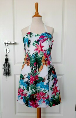 Traumhaftes asos Sommer Bandeau Etui Kleid Gr. 12 36 152 164 168 next Blumen Neu