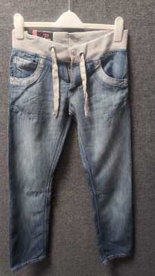 Boohoo Jogging Jeans Femme YOURS Plus Size Indigo Blue Wide Leg - Main Image