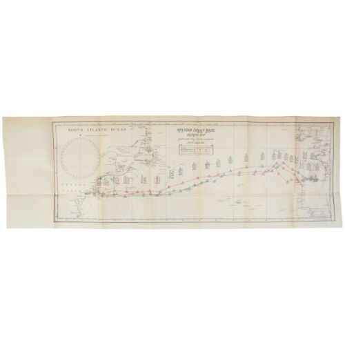 Nautical Map Yacht Course 1928 N ATLANTIC Ocean Race Large Antique Sailing Decor - Picture 2 of 7