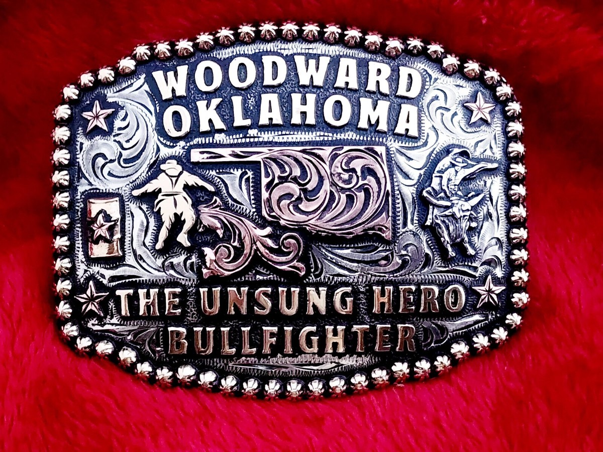 Rodeo Trophy Champion Bullfighter Buckle☆Unsung Hero