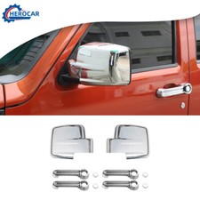 10x Chrome Car Mirror4 Door Handle Cover For 2007-2012 Dodge Nitro Jeep Liberty