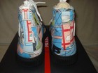 100% AUTHENTIC NEW MEN PRADA COMIC PRINT GARBARDINE HIGH TOP SNEAKERS 8/US 9 — photo 8