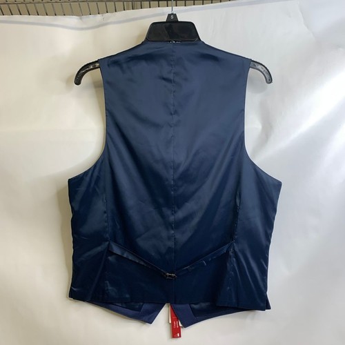 CALVIN KLEIN Hailey Wool Stretch Suit Vest Men's Size Small Blue - Picture 2 of 5