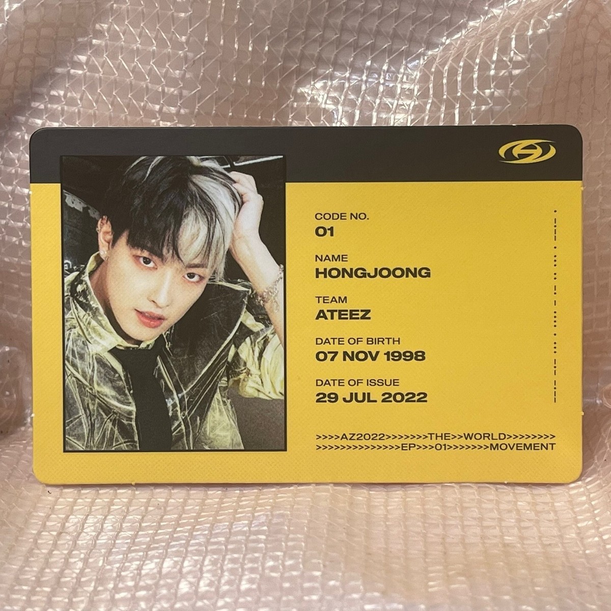 Ateez Hong Joong Official ID Photocard The World EP.1 Movement KQ