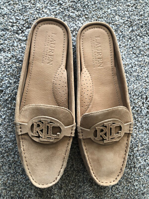 Lauren Ralph Lauren Brynn Suede Driver Mules Loafer Flats