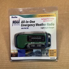 Kaito All-in-One Emergency Weather Radio AM/FM/SW - KA350 - Light  Charger