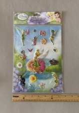 Disney Tinker Bell 3D Stickers, Sheet Is 10 X 7 1/2 Has 16 Stickers, New
