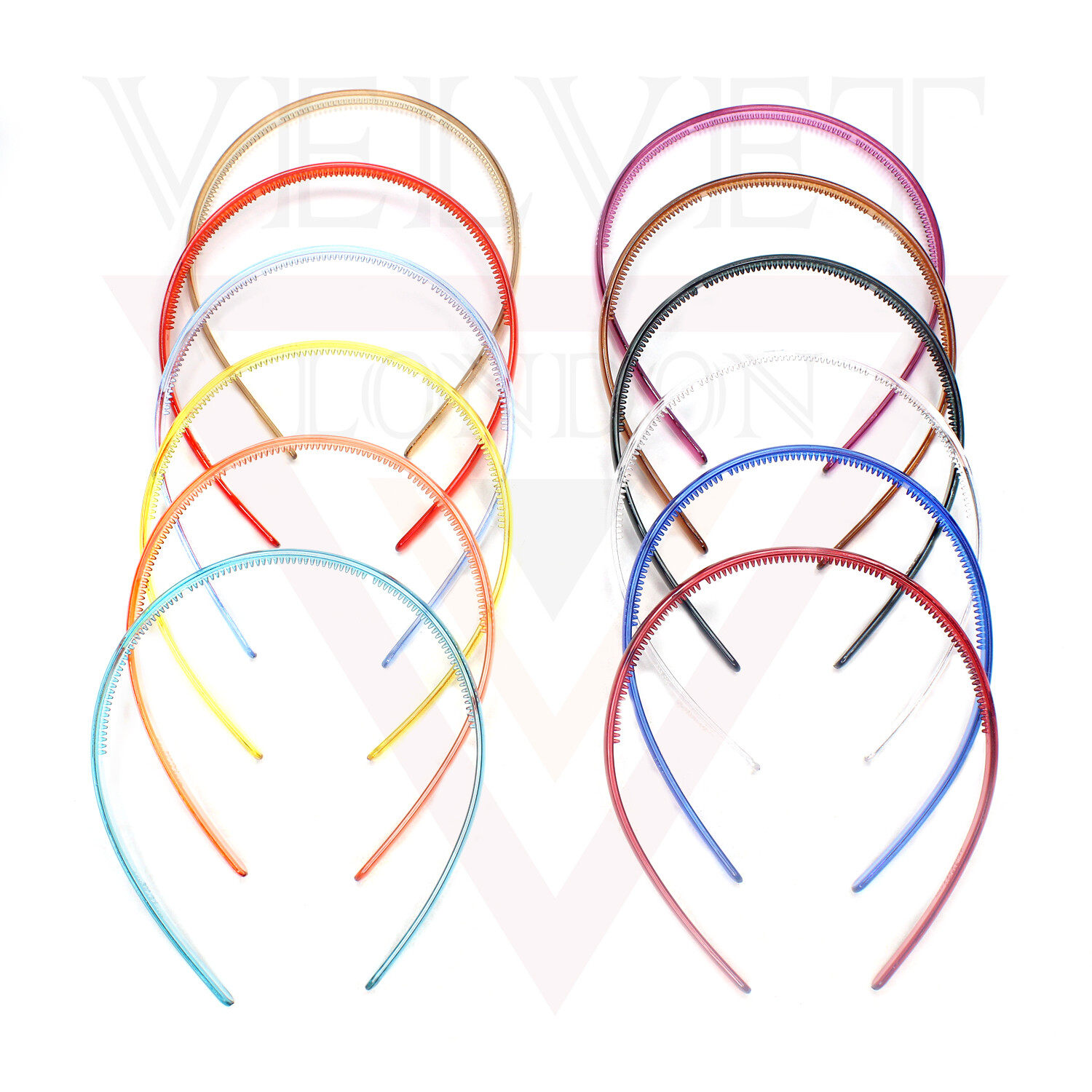 Plain Hair Bands With Teeth Comb Clear Hair Hoop HeadBand Women Girls