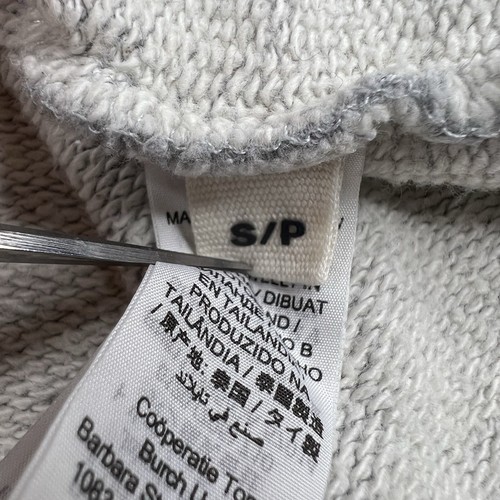 Tory Burch French Terry Chevron Pullover Sudadera con Capucha Para Mujer Talla S Pequeña Gris Claro - Imagen 8 de 15
