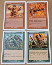 Magic The Gathering Lot 4 Lava Axe Volcanic Hammer Monstrous Growth Rampant MTG