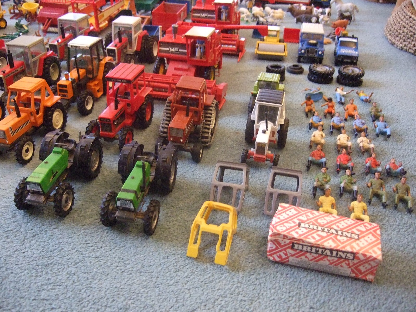 Britains Farm Toys 1970s collection of tractors, combines, implements & animals. eBay