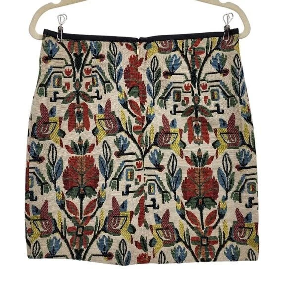 NUEVO Angie Mujer Falda Mediana Tapiz Mini Boho Floral Multicolor Falda Hippie Foto 3 de 4