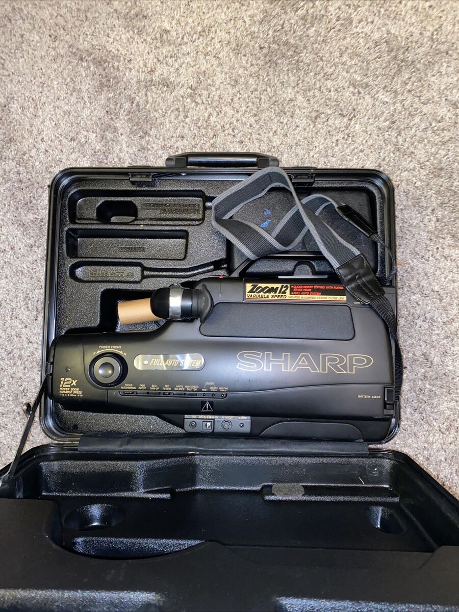 Vintage Sharp VL-L270U VHS Camcorder with Zoom 12 HQ Vintage Sharp VL-L270U VHS Camcorder with Zoom 12 HQ