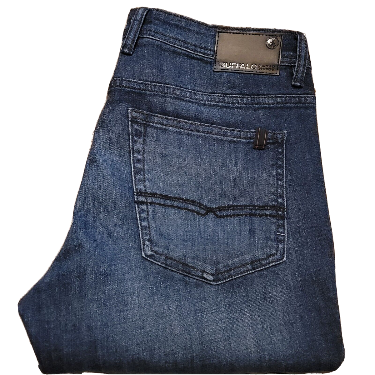 Slim Ash Men's Jean in Veined and Crinkled Blue – Buffalo Jeans Buffalo David Bitton メンズ ヘンリー US サイズ: XX-Large カラー: ブルー
