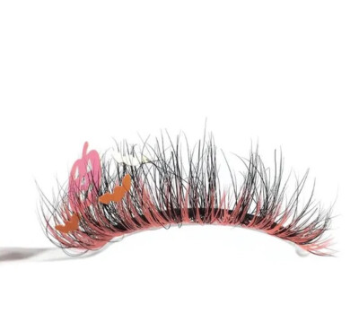 Halloween Falsche Wimpern Voller Nerz Flauschig Kürbis Fledermaus Wimpern Schwarz Orange    