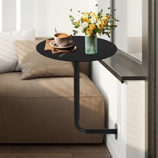 Wall Mounted Bar Table Modern Round Coffee Table Drinks/Snacks Storage Balcony