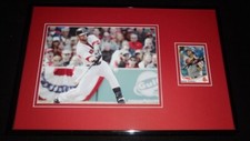 Mike Napoli Signed Framed 11x17 Photo Display Boston Red Sox B