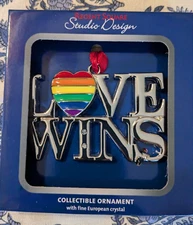REGENT SQUARE STUDIO DESIGN COLLECTIBLE ORNAMENT LOVE WINS
