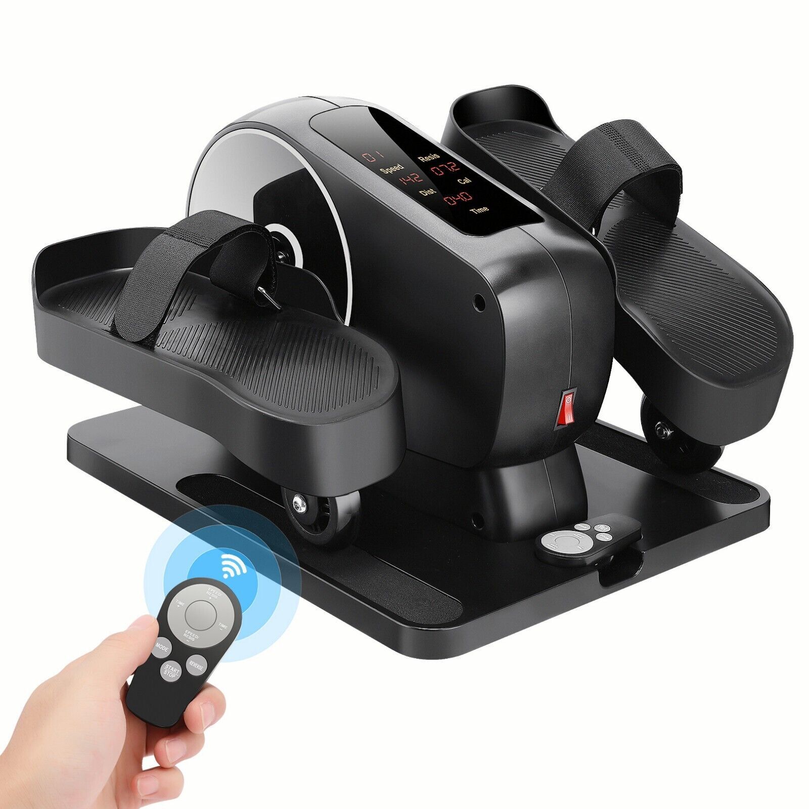 Under Desk Elliptical Machine,Electric Pedal Bike Exerciser Trainer LCD Display✅