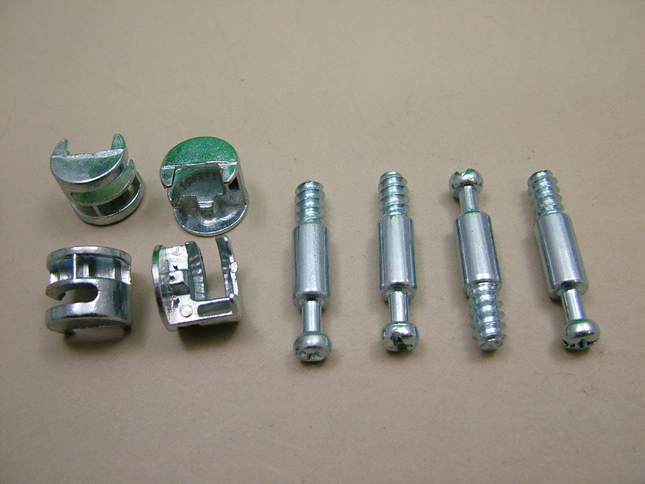 Cam lock & dowel flat pack furniture 4 each x camlocks 15mm cam 24mm dowel screw