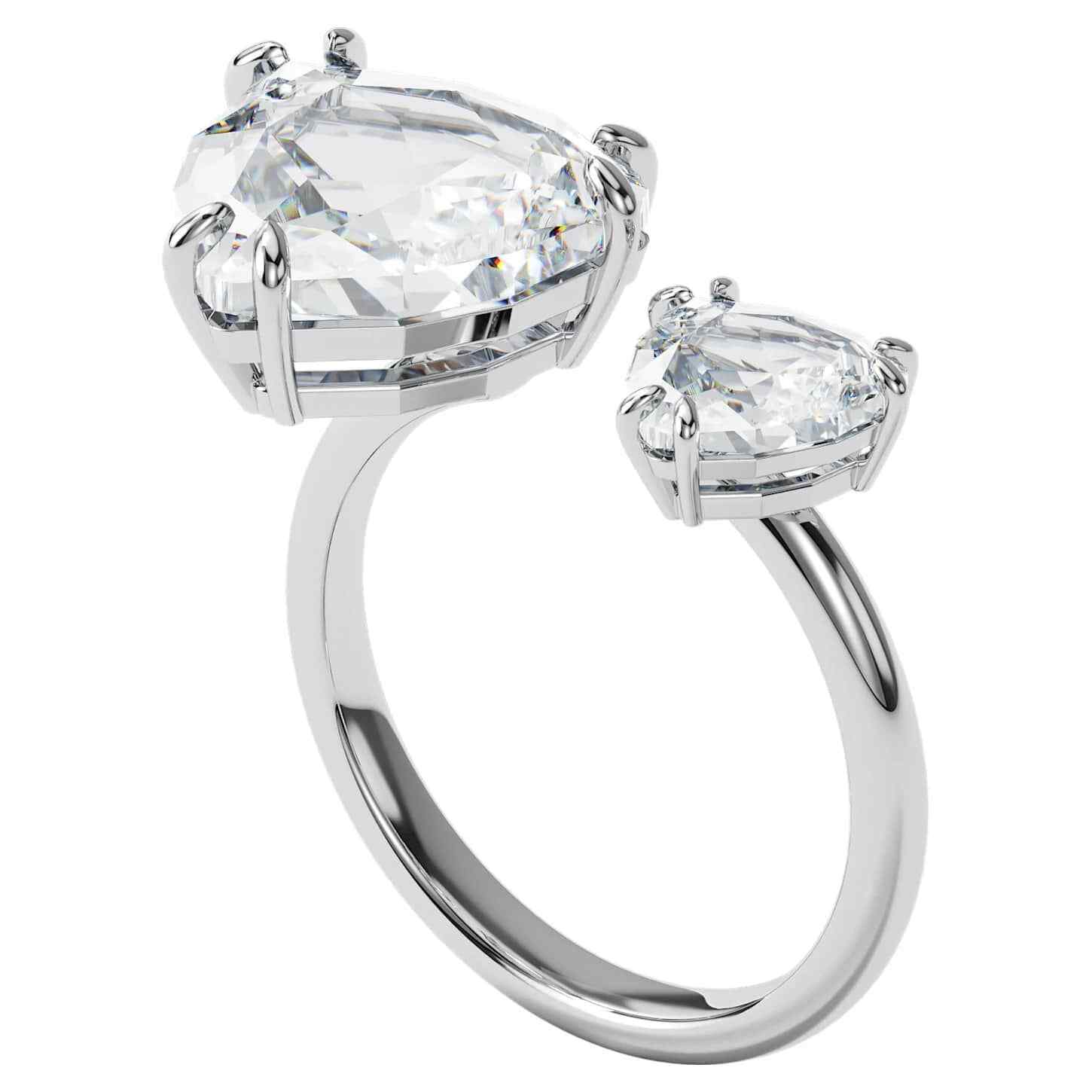 Swarovski Millenia Open Ring Trilliant Cut Crystals Rhodium 5602847 Size  7/M/55