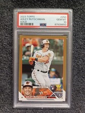 2023 Topps Series 1 ADLEY RUTSCHMAN Rookie Gold /2023 PSA 10 Gem #250 RC