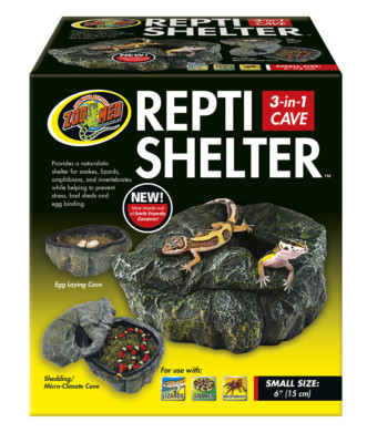 Zoo Med Repti Shelter Gr. M Ø20cm Höhle Wetbox Echsen Schlangen Terrarium /RC-31